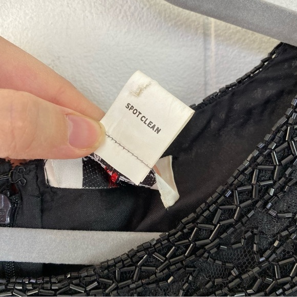 Candlelight & Champagne Black Beaded & Lace Cocktail Evening Top Plus Size 20W - Picture 9 of 16